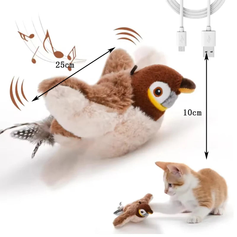 Chirping Bird Cat Toy – Flapping Wings