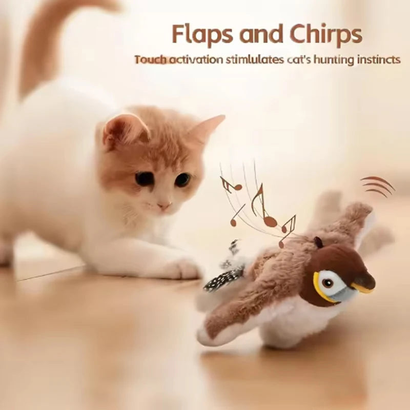Chirping Bird Cat Toy – Flapping Wings